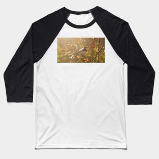 Chickadee Among Rosehips Baseball T-Shirt